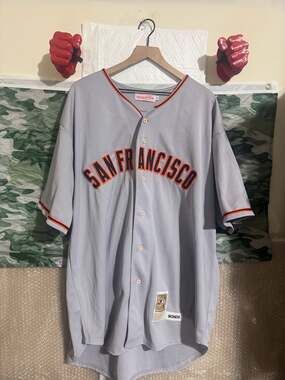 Mitchell & Ness San Francisco Giants Barry Bonds #25 Cooperstown Collection Road